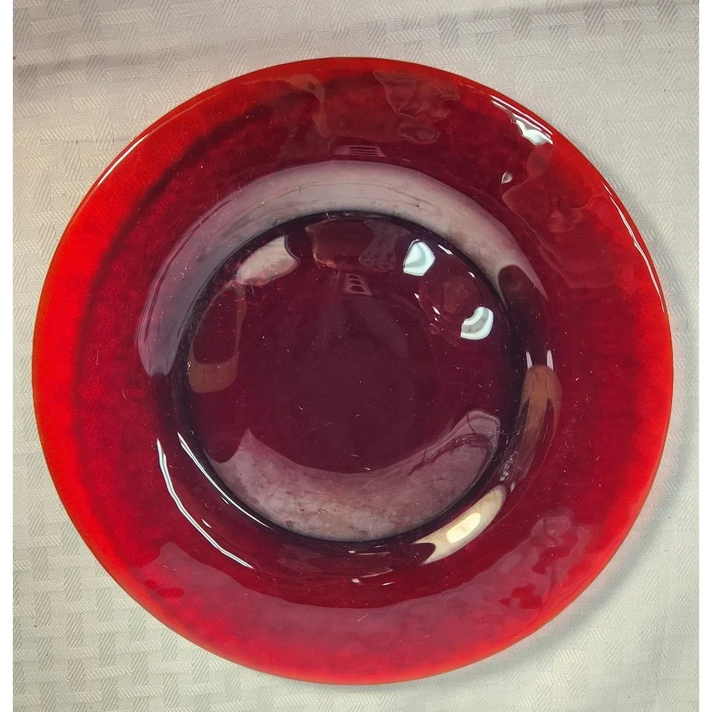 Luminarc‎ Arcoroc Versors Ruby Red 4 Salad Plates